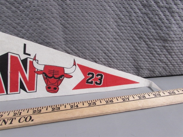 TRIO OF MICHAEL JORDAN - CHICAGO BULLS PENNANTS