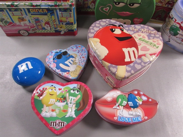 COLLECTION OF M&M TINS