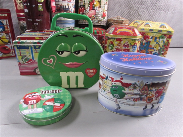 COLLECTION OF M&M TINS