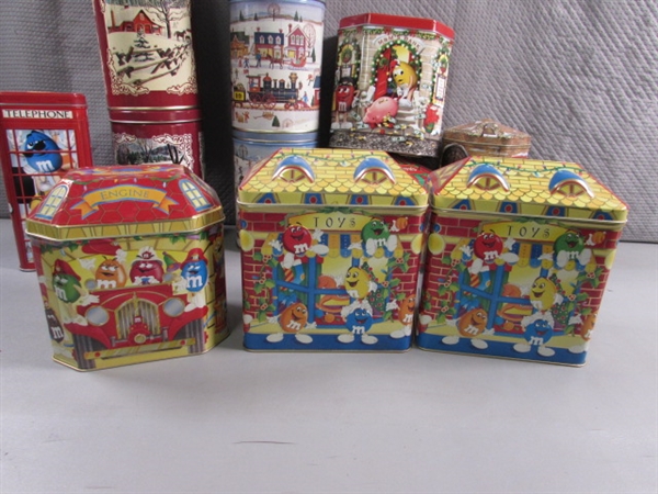 COLLECTION OF M&M TINS