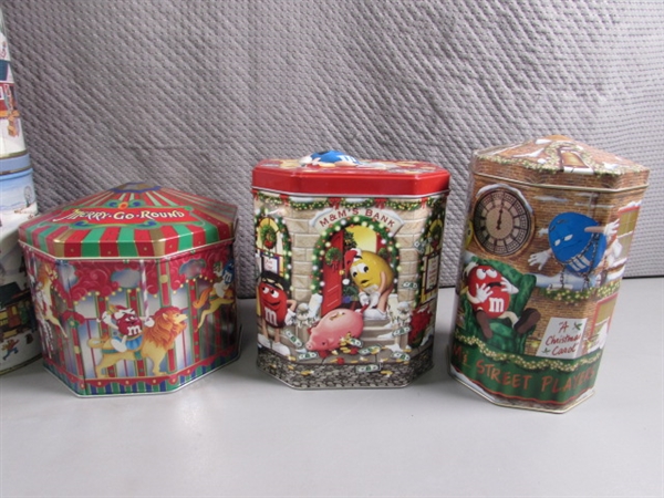 COLLECTION OF M&M TINS