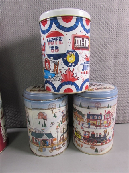 COLLECTION OF M&M TINS