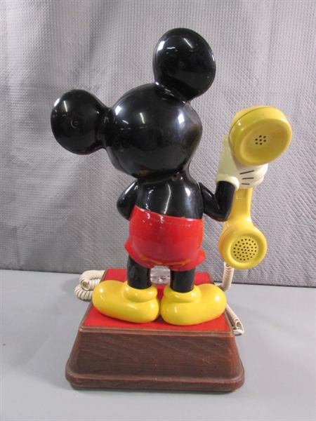 VINTAGE ROTARY DIAL MICKEY MOUSE TELEPHONE - UNTESTED