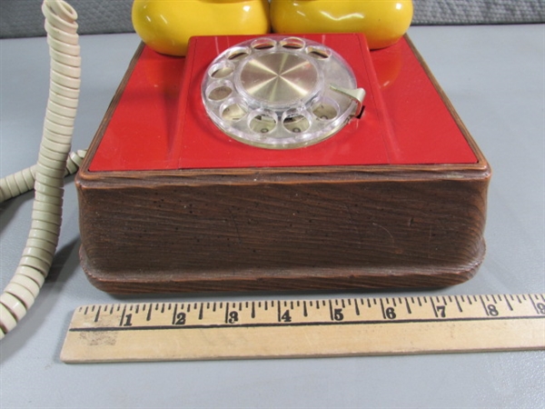 VINTAGE ROTARY DIAL MICKEY MOUSE TELEPHONE - UNTESTED