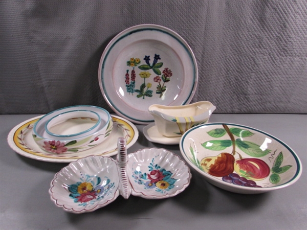 ITALIAN, SWISS & OTHER STONEWARE ITEMS