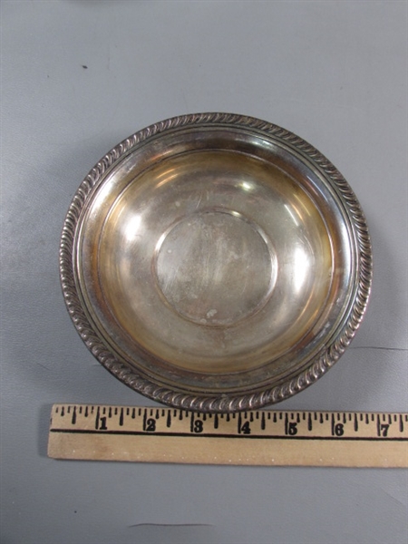 SILVERPLATE HINGED BOX, LADLE & MORE