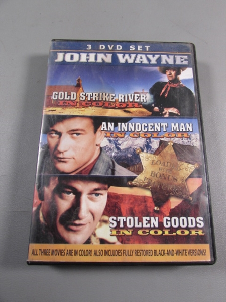 JOHN WAYNE COLLECTOR PLATES AND DVD SET