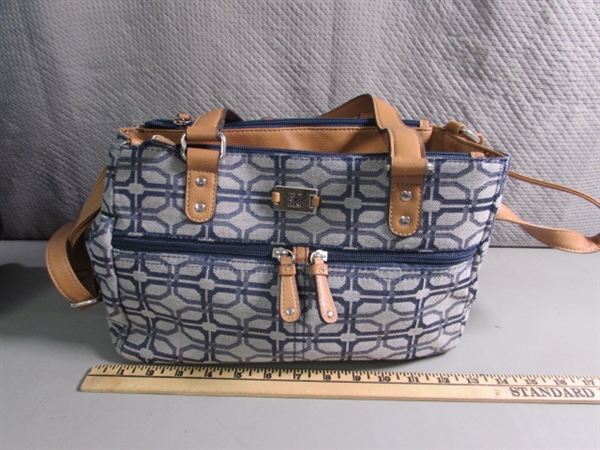 SMALL CARRY-ON WHEELED SUITCASE & LIKE NEW HANDBAG