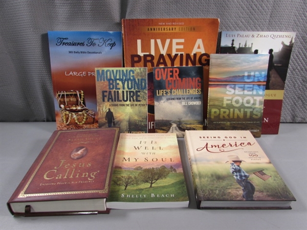 COLLECTION OF CHRISTIAN THEMED BOOKS