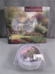 THOMAS KINKADE BOOK AND COASTER SET