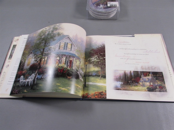 THOMAS KINKADE BOOK AND COASTER SET