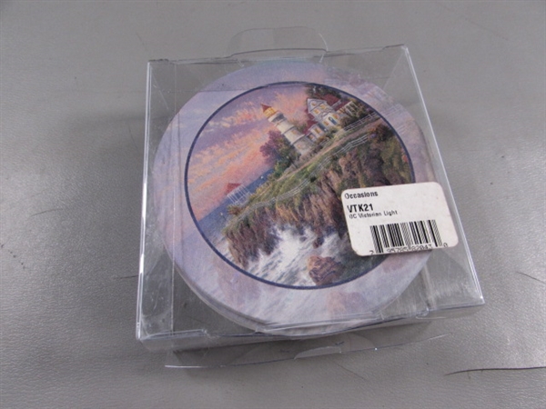 THOMAS KINKADE BOOK AND COASTER SET