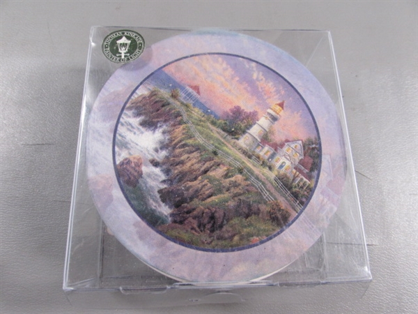 THOMAS KINKADE BOOK AND COASTER SET