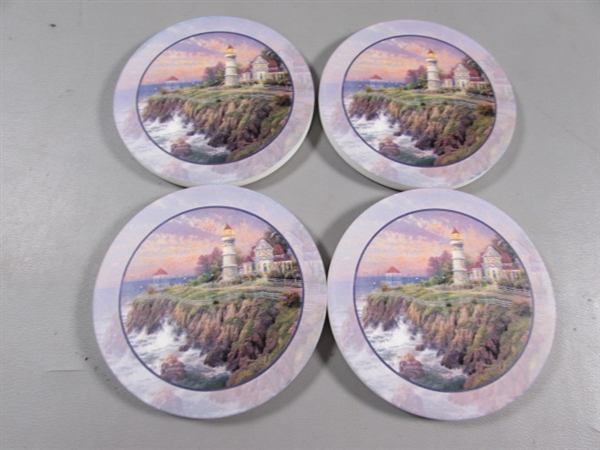 THOMAS KINKADE BOOK AND COASTER SET