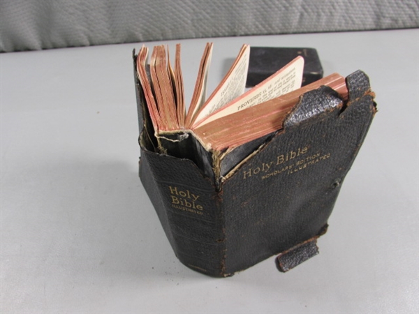 ANTIQUE BIBLES, A HYMNAL & RELIGIOUS BOOKS