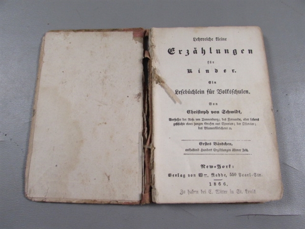 ANTIQUE 1866 GERMAN CHILDREN'S STORYBOOK