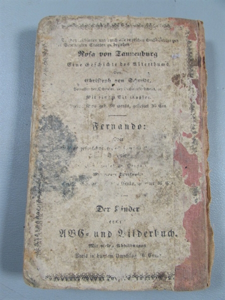 ANTIQUE 1866 GERMAN CHILDREN'S STORYBOOK