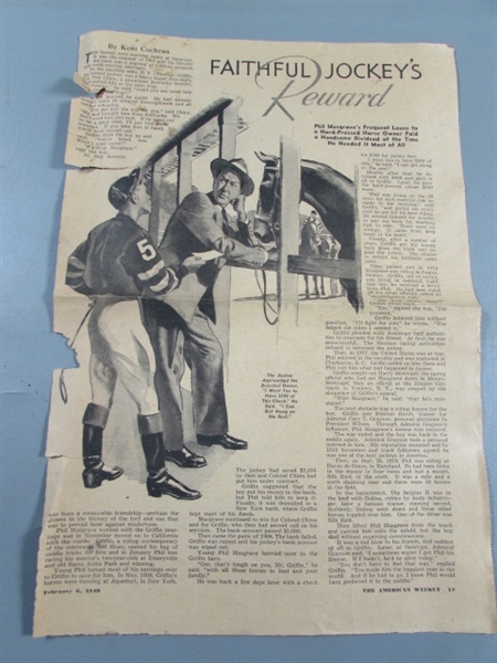 ANTIQUE TURF GUIDES & JOCKEY RELATED NEWSPAPER ARTICLES