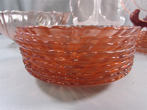 LIGHT PINK GLASS DINNERWARE & MORE