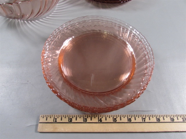 LIGHT PINK GLASS DINNERWARE & MORE