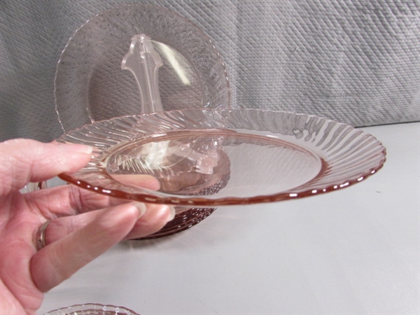 LIGHT PINK GLASS DINNERWARE & MORE