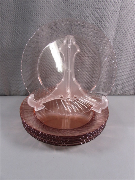 LIGHT PINK GLASS DINNERWARE & MORE