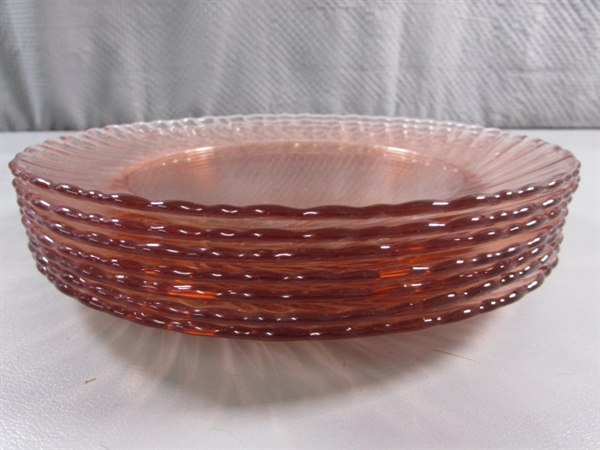 LIGHT PINK GLASS DINNERWARE & MORE