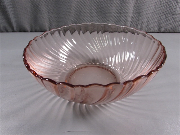 LIGHT PINK GLASS DINNERWARE & MORE