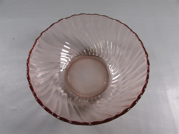 LIGHT PINK GLASS DINNERWARE & MORE