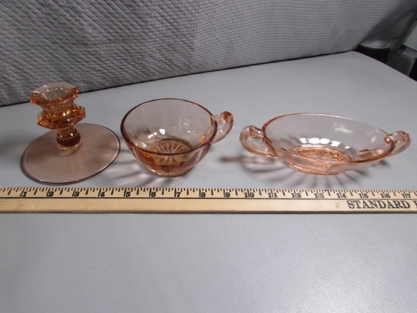 LIGHT PINK GLASS DINNERWARE & MORE