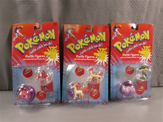 3 NEW PACKAGES OF POKEMON BATTLE FIGURES