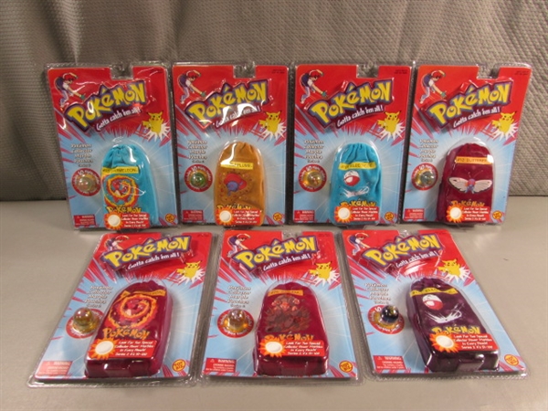 7 NEW PACKAGES OF POKEMON COLLECTIBLE MARBLE POUCHES W/MARBLES - SERIES #2