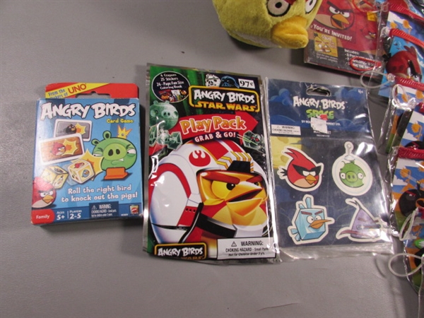 LARGE COLLECTION OF ANGRY BIRDS ITEMS - MOST ITEMS ARE NEW