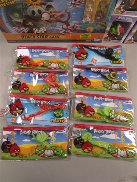 LARGE COLLECTION OF ANGRY BIRDS ITEMS - MOST ITEMS ARE NEW