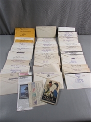 POSTAGE STAMP COLLECTION W/LABELED ENVELOPES - MOSTLY US POSTAGE