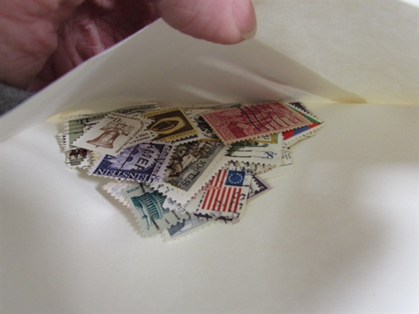 FOREIGN POSTAGE STAMPS - ENVELOPES LABELED W/COUNTRIES A-C