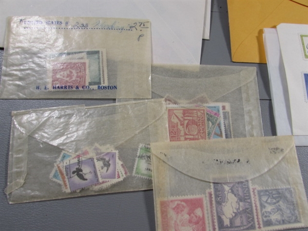 FOREIGN POSTAGE STAMPS - ENVELOPES LABELED W/COUNTRIES N-Z