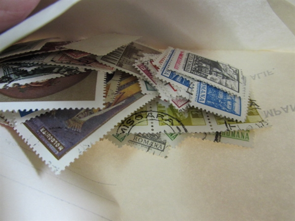 FOREIGN POSTAGE STAMPS - ENVELOPES LABELED W/COUNTRIES N-Z