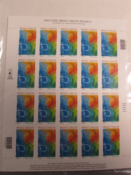 POSTAGE STAMP SHEETS, STAMPED ENVELOPES & MORE