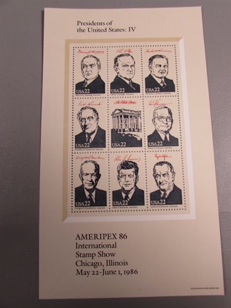 COMMEMORATIVE & PRESIDENT STAMP SHEETS & MORE