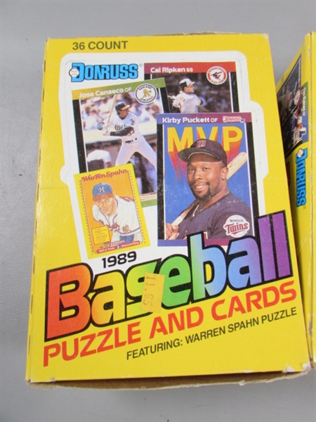 3 NEW BOXES 1989 PACKS OF DONRUSS BASEBALL CARDS