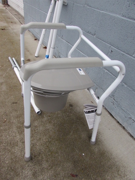 LUMEX STEEL COMMODE, & SUPER POLE