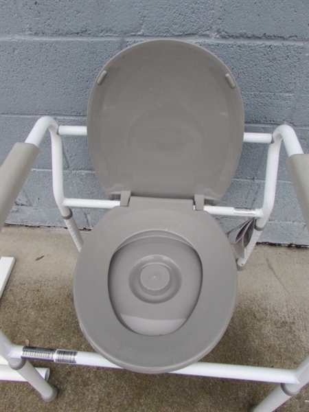 LUMEX STEEL COMMODE, & SUPER POLE