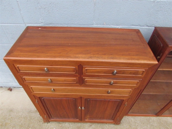 SMALL VINTAGE WALNUT? HUTCH