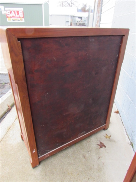 SMALL VINTAGE WALNUT? HUTCH