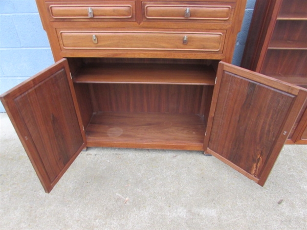 SMALL VINTAGE WALNUT? HUTCH