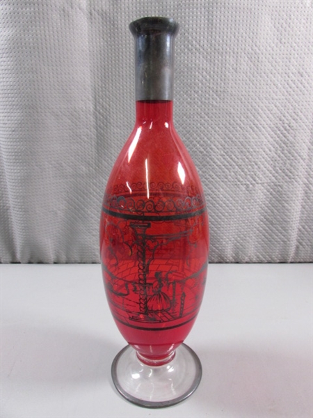 VINTAGE/ANTIQUE MURANO GLASS DECANTER (NO STOPPER)