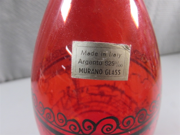 VINTAGE/ANTIQUE MURANO GLASS DECANTER (NO STOPPER)