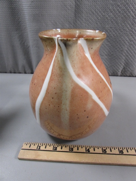 PAIR OF POTTERY PITCHERS