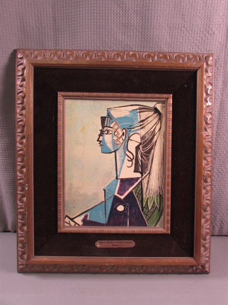 FRAMED PICASSO PRINT PORTRAIT OF A YOUNG WOMAN